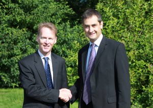 Photograph shows (left to right): Emyr Roberts, Natural Resources Wales chief executive, and Richard Ali, BASC chief executive.