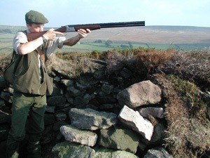 taking aim from butt Jack Fern's Grouse Day 2003